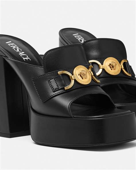 versace medusa head mule slippers|versace crystal medusa 95.